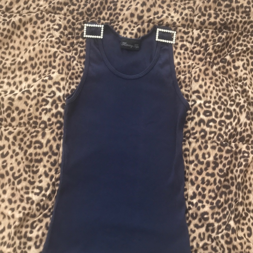 Dressy navy tank top